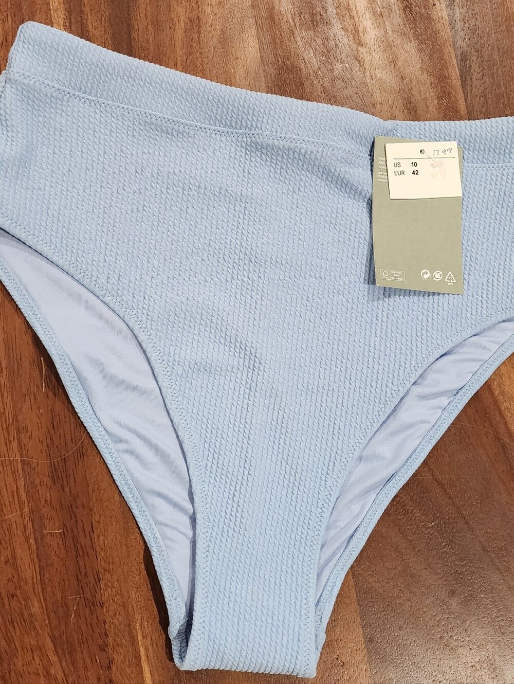 H&M High Waist Bikini Bottoms - Light Blue